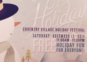 coventry village holiday postcard front 2014
