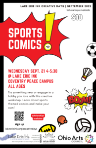 Come make Sports Comics Wed. Sept. 21st!
