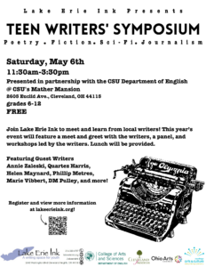 Teen Writers’ Symposium Returns May 6th!